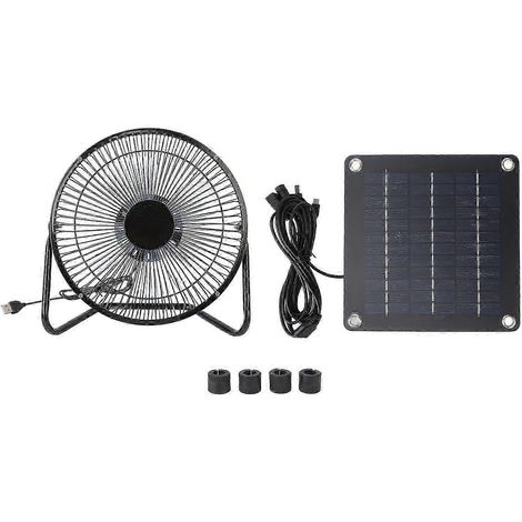 Ventilateur solaire 100 W, ventilateur d'extraction portable compatible avec les serres et les niches pour animaux (1/5)