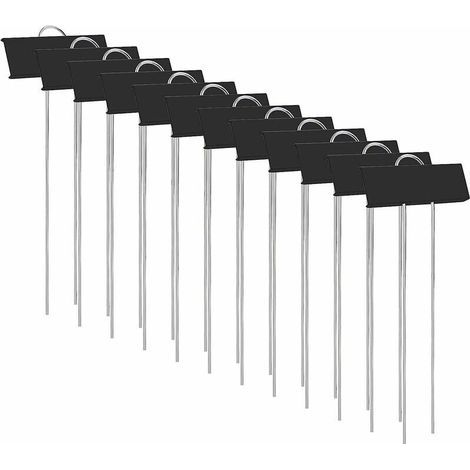 Marqueurs Etiquettes Plante de Pépinière, 12 Pcs Etiquette Jardin Métal Durable Antirouille Étiquettes Potager Marqueur pour Fleur Légumes Graine Jardin Pépinière (Noir) FDC (1/4)