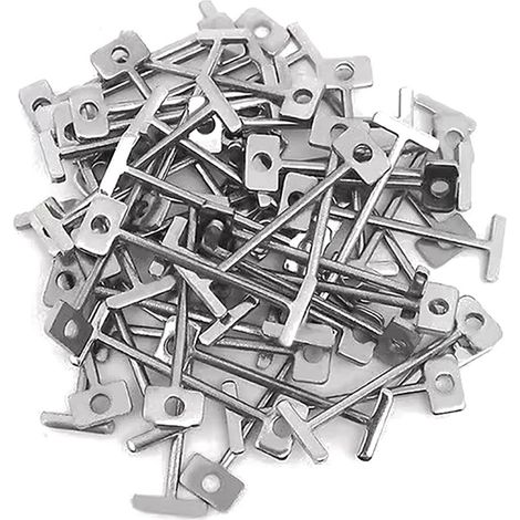 100 piquets en T de 1-5 mm pour le nivellement des carreaux- adaptés au remplacement des outils de construction avec des écarts de carreaux de 2 mm. (1/5)