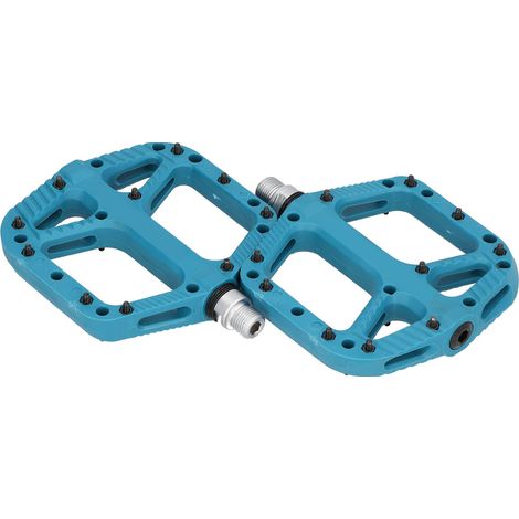 Verstärkte Nylon-Fahrradpedale, breit, komfortabel und mit Hochgeschwindigkeitslagern – Blaues Fahrradzubehör (1/5)