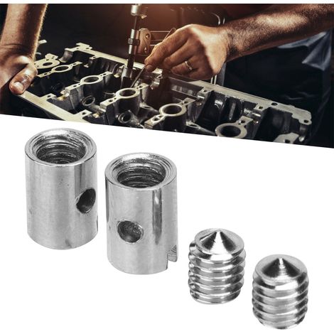 Bouchon sans soudure 0.2 pouce OD avec vis M4 pour moto scooter, raccord de commande d'accélérateur et starter (1/5)