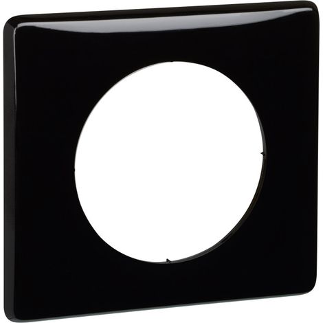 Legrand – Plaque Céliane 1P noire 98826 – Thermoplastique laqué – Fixation à clipser – Protection IP20 pour installations électriques (1/4)