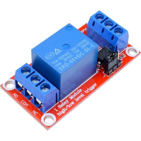 5V 1-channel relay module, shielded with optocoupler, supports high and low level triggers (1/5)