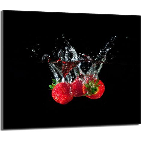 Protezione per piano cottura in vetro 60x52 Fragole (1/5)