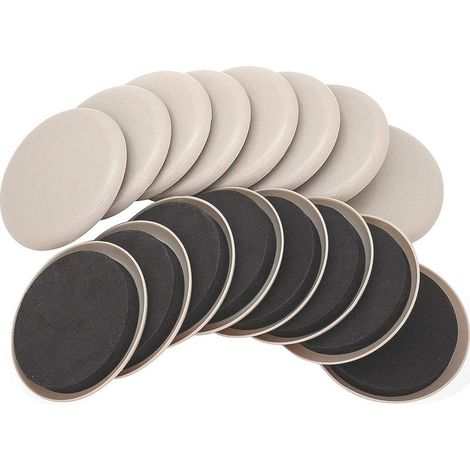 Patins Glisseurs - 16 Pièces - Pour Meubles Lourds - Compatible Sol Dur Carrelage Vinyle Marbre - Feutre EVA Plastique (1/5)