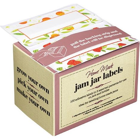 Home Made Pack of 100 Self-Adhesive Assorted Preserve Jar Labels