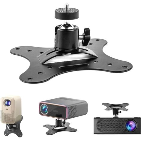 Projector Mount, Projector Stand, 360° Adjustable Wall Mount for Projectors, Projector Stand Suitable for Home Theaters, Gaming Rooms and Offices, Metal (1/5)