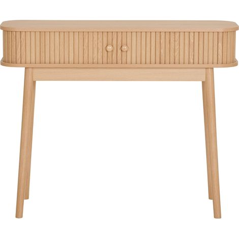 Nikko - Consolle 2 ante in MDF e pino naturale 100x30x80 cm