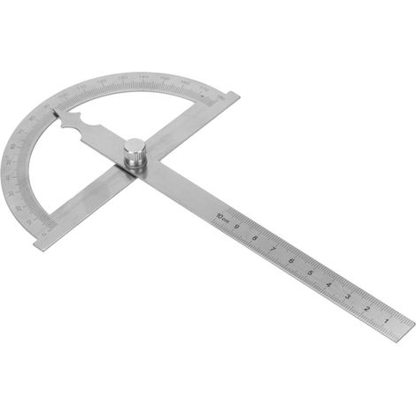 Rapporteur d'angle goniomètre en acier inoxydable 0-180°, règle de 15 cm, 120 x 150 mm (1/5)