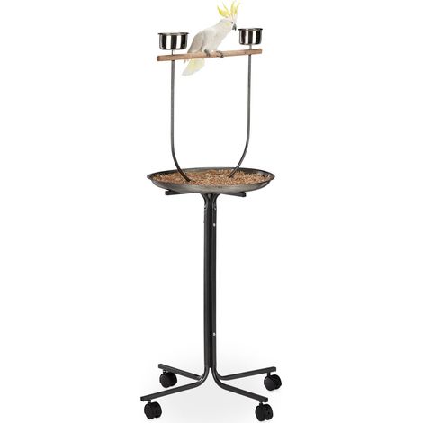 Percha para loros con soporte