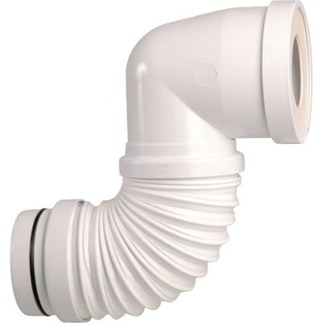 Regiplast – Pipe WC souple extensible 93-100mm – Mémoire de forme – Assemblage à joint – Bagues et joint EPDM – PVC