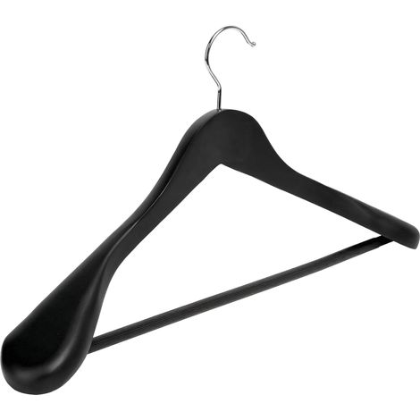 Cintre en bois, noir, 1 pièce (1/4)