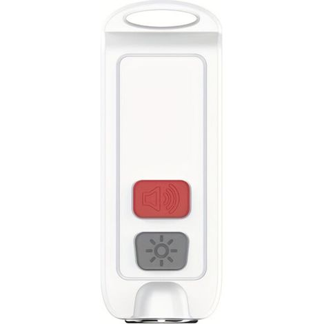 Sirène d'alarme personnelle étanche 130 dB rechargeable par USB avec voyant LED clignotant et porte-clés d'alarme d'urgence - Verte (1/5)
