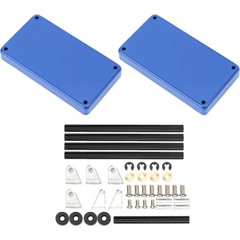 Mini chariot à outils mobile à 2 niveaux pour atelier/garage, organisateur de réparation pour modèles réduits radiocommandés aux échelles 1/8, 1/10, 1/12 et 1/16, grande taille, bleu (1/5)