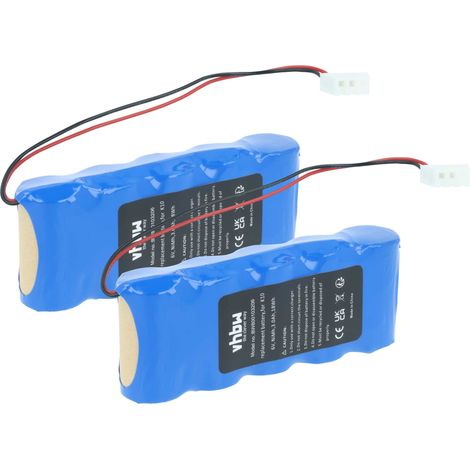 vhbw 2x Akku kompatibel mit Bosch Somfy D14, K10, K12, K8, K17 Elektrowerkzeug (3000 mAh, NiMH, 6 V)