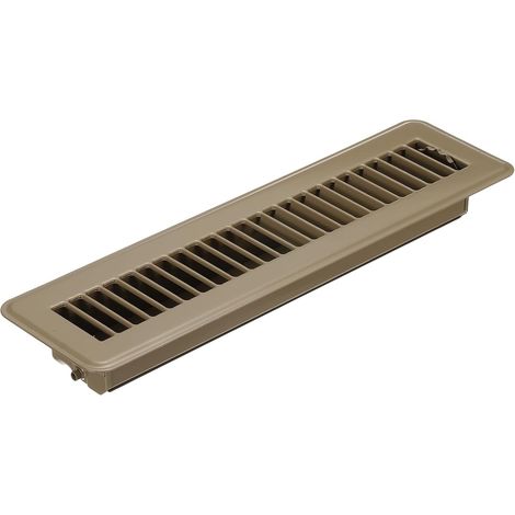 12 X 2 Pouces Grille de Sol, 1Pcs Couvercle de Ventilation en Acier Réglable Décoratif Facile à Ajuster pour Les Grilles de Sol de Bureau à Domicile, Marron (1/5)