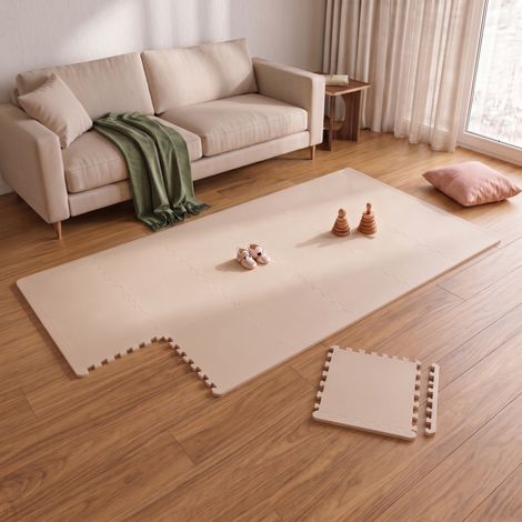18 Teile Spielmatte Baby Puzzlematte 30x30 Krabbelmatte Bodenmatte Kinderzimmer (1/5)
