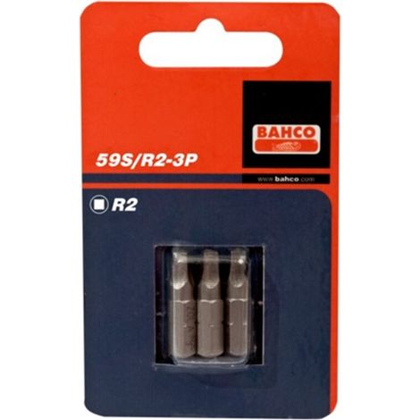 CARTON DE 3 PUNTAS 1/4 ROBERTSON 25MM 59S/R3-3P - BAHCO