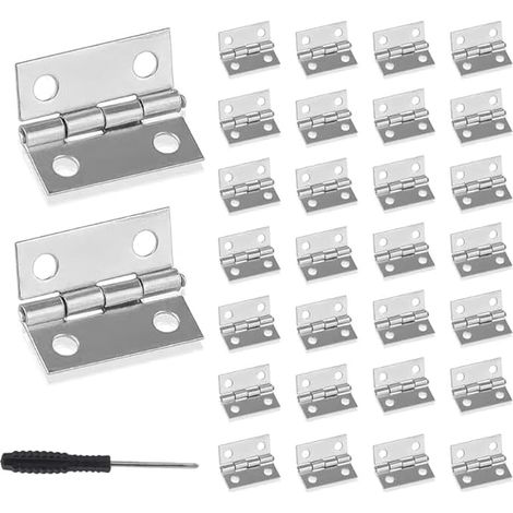 Charnières charnière boite à bijoux 25240.8mm charnieres charniere inox pour travaux manuels,boîtes à bijoux,maisons de poupées tournevis et vis à bois (1/5)