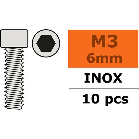 Revtec - Hex Socket Head Screw - M3X6 - Inox - 10 pcs
