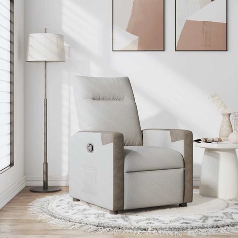 vidaXL Fauteuil inclinable gris nuage tissu (1/5)