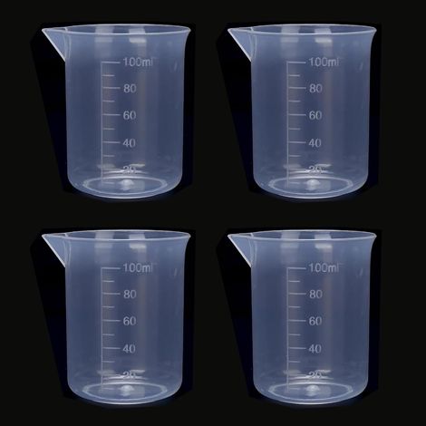 Mini verre doseur 100 ml transparent avec bec verseur