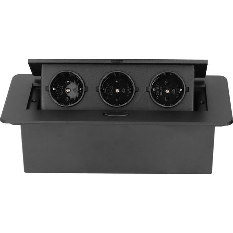 Prise Murale Triple avec Ports USB pour Bureau et Salle de Conférence, 16A 250V Norme Européenne (1/5)
