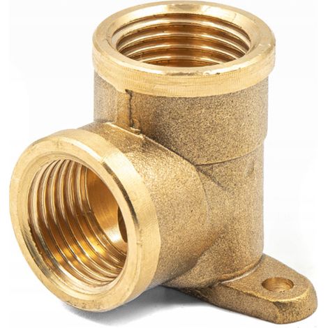 Codo de pared de latón de 1/2" x 1/2" hembra/hembra