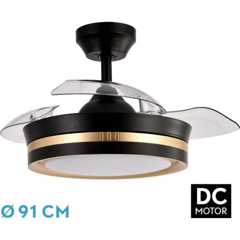 Ventilatore DC Viper Nero/Oro 48W 3 Pale (1/2)