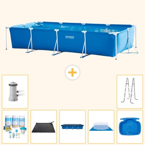 Intex Piscine Tubulaire Rectangulaire - 450x220x84 cm - 8-pièces S20068 (1/5)