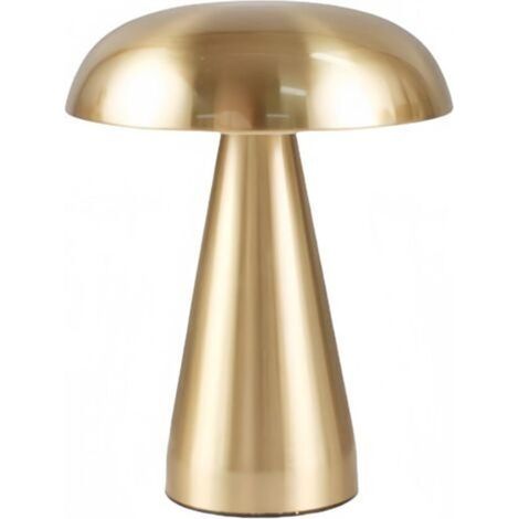 Gold Lampe Champignon,Lumière Champignon Doré,Lampe De Table Rechargeable pour Bureau De Chambre À Coucher,veilleuse À Gradation Tactile avec Fonction De Lampe De Bureau (1/5)