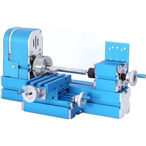 Mini motorized lathe, metal DIY tool for woodworking and model making, for general school technical room, science and technology activity room equipment (1/5)