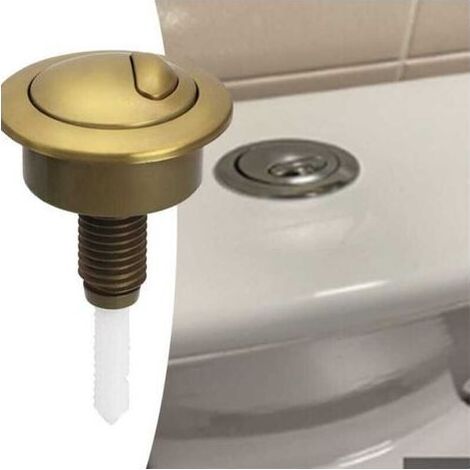 Bouton de chasse d'eau pour toilettes, pour robinet de chasse Twyford/Siamp Optima 49, or (1/4)