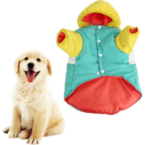 Veste Chaude Pour Chien Et Chat - En Coton Épais Avec Fermeture - Vêtement D'Hiver Pour Animaux De Compagnie - Taille XL (1/5)