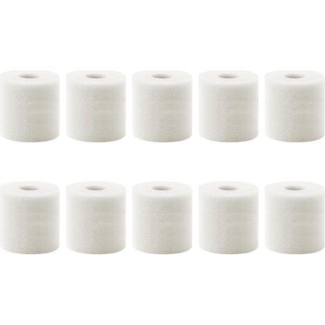 Éponge Filtrante - 10 Pièces - Polyuréthane - Pour Eheim Aquaball Et Biopower - Eau Douce Et Salée - 58mm (1/5)