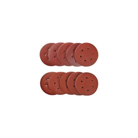 100 Pièces 150mm disques abrasifs Disque de Ponçage Disques Abrasifs 40/80/120/180/320/600/800/1000/1500/2000 Grain Idéal pour Poncer/Polir/Dérouiller pour ponceuse excentrique de 6 trous