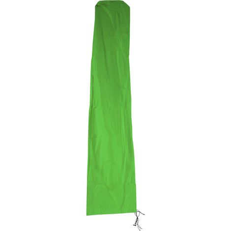 Housse de protection HWC pour parasol jusqu'à 4,3 m (3x3 m), gaine de protection avec zip - vert (1/5)