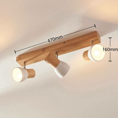 [GEBRAUCHT] B-Ware Lindby Holz Deckenlampe Thorin Deckenlampe Lampe Leuchte Licht Dreiflammig E14