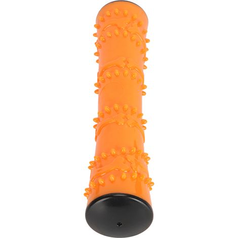 Bâtonnet à mâcher pour chien en TPR avec son, jouet interactif pour le nettoyage des dents et les molaires (orange) (1/5)