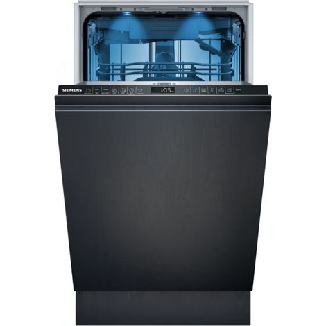 Vollintegrierter 45-cm-geschirrspüler. Energieeffizienzklasse b. Home connect. 44 db. 10 maßgedecke. 6 programme. 5 optionen. Besteckschublade. Wärmetauscher/trocknungsassistent. - Siemens - SR65EX09M (1/5)