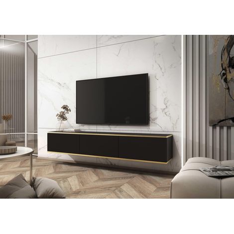 AX LIVING Sideboard TV Orkis 175 cm Modern und Funktional Schwarz