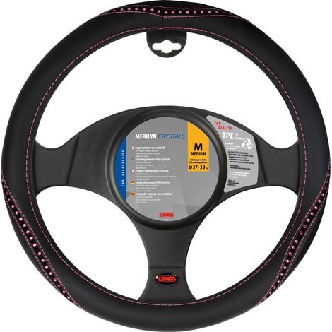 Merilyn, coprivolante in Skeentex con cristalli - M - Ø 37/39 cm - Rosa