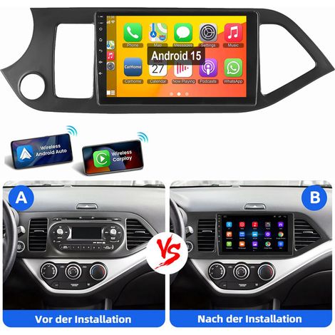 Autoradio Apple CarPlay 9 pouces GPS BT WiFi RDS pour Kia Picanto TA 2011-2016 1+32G (1/5)
