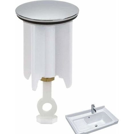 Tapón de desagüe de alta calidad, tapón para fregadero inferior, tapón universal para fregadero, tapón ajustable para lavabo - tapón de baño de ⌀40 mm (altura ajustable entre 6,5 cm y 9 cm) (1/4)
