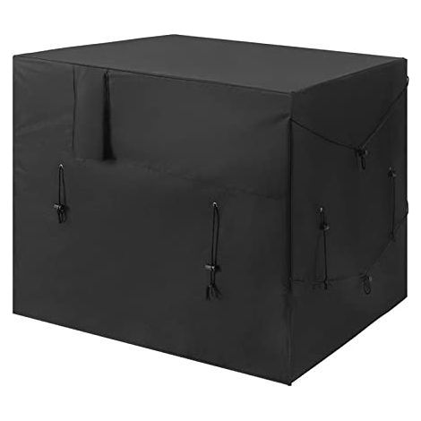 Poolheizungsabdeckung, verstellbare Abdeckung für Wärmepumpen, wasserdichte Gartenmöbelabdeckung aus 210D Oxford-Gewebe für Klimaanlagen und Möbel, 107 x 86 x 78 cm (1/5)