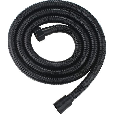 Tuyau de douche acier inoxydable, noir, remplacement universel de tuyau de douche en acier inoxydable 2M, flexible et anti - torsion (1/4)