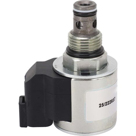 Distributeur hydraulique électromagnétique 25 222657 en acier allié, vanne de commande de remplacement pour chargeuse-pelleteuse JCB 3CX 4CX, 12V, pièce détachée robuste. (1/5)