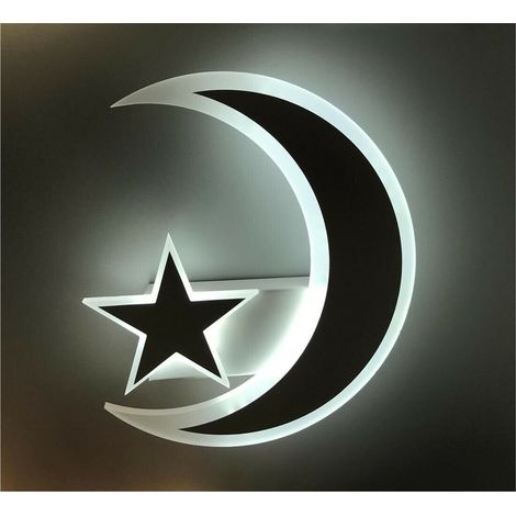 Applique A Led Luna Luce E Stella Luce Bianca Lampada Lumetto Stile Moderno 11w (1/3)