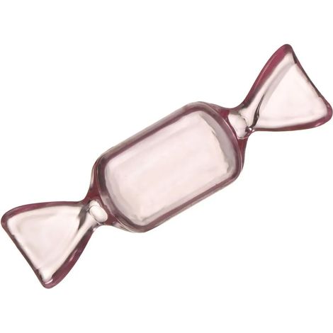 Boîte de rangement en forme de bonbon, contenant à bijoux transparent innovant de style dessin animé pour boucles d'oreilles, bonbons, bagues, perles, translucide, rose, env. (1/5)