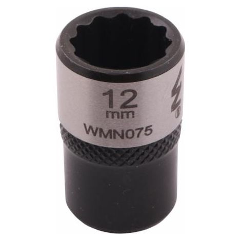 Vaso 3/8" de doce puntos. 12 mm. CrV50BV30. DIN 3124. Waryński (1/4)
